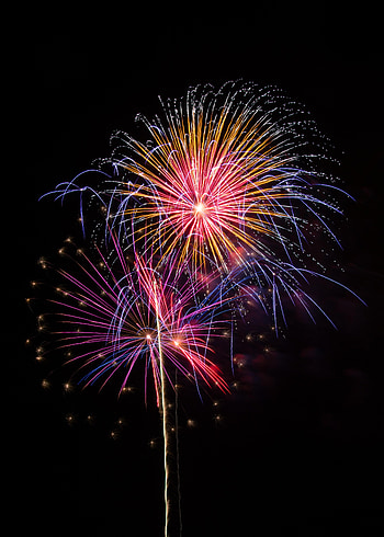 Holidays, Salute, Shine, Light, Sparks, Multicolored, Motley, Fireworks, Firework HD phone wallpaper