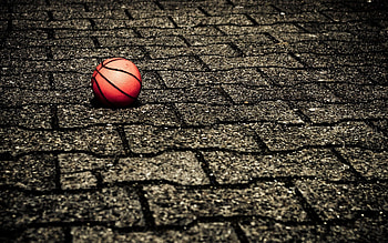 Road, Minimalism, Surface, Stone, Ball HD wallpaper