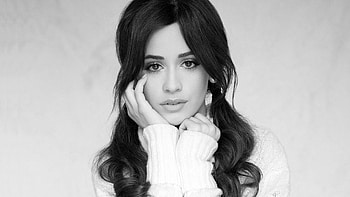 Monochrome, cute, Camila Cabello HD wallpaper