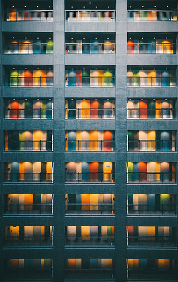 Architecture, Building, Multicolored, Motley, Minimalism, Doors, Door HD phone wallpaper