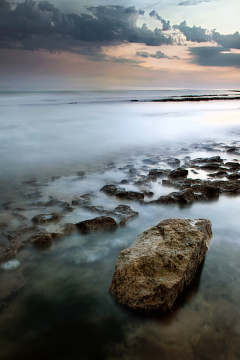 Body of water, sea, rocks, coast HD phone wallpaper