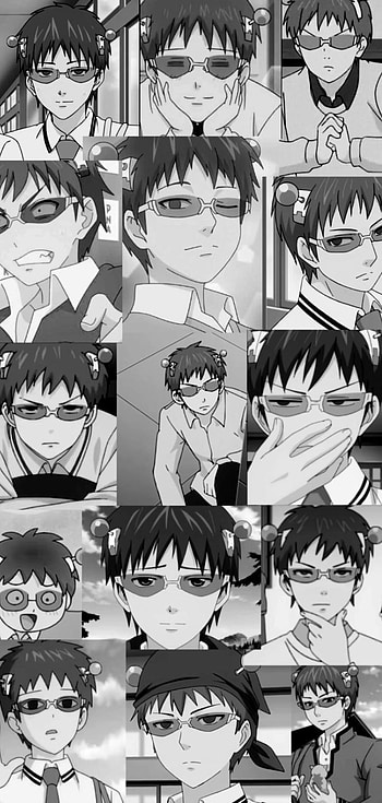 Saiki Kusuo, saikikusuo, blackandwhite, saikik HD phone wallpaper