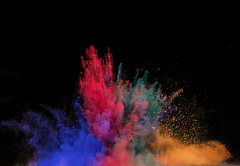 Color, explosion, powder's blast HD wallpaper