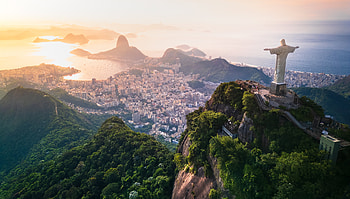Rio de Janeiro — Christ the Redeemer Sunrise Panorama, graphy, Landscape, Brazil, Rio De Janeiro, Christ The Redeemer HD wallpaper