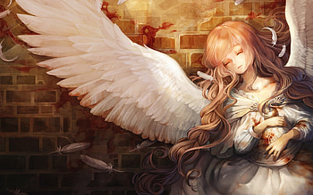 Angel Girl, angel, girl, anime, fantasy HD wallpaper