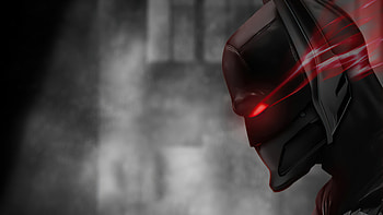 Batman Red Eye Mask, batman, superheroes, artwork, artist, artstation HD wallpaper