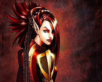 Bloodwitch, women, elf, red HD wallpaper
