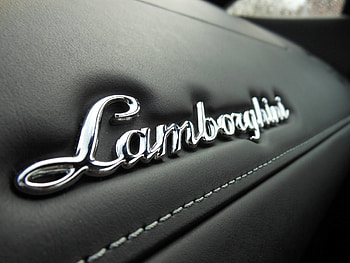 Leather Trim, Lamborghini Logo HD wallpaper