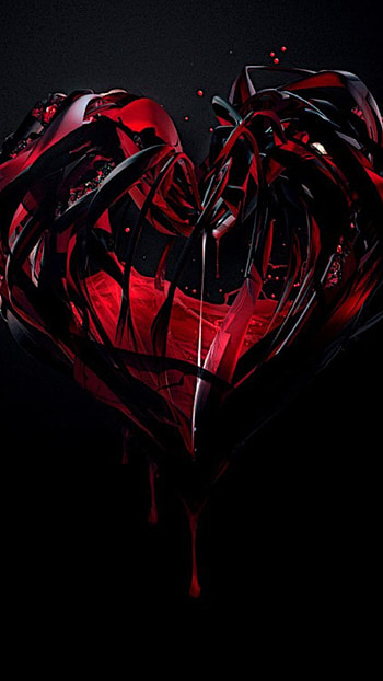 Broken Heart, Red Crystal Heart HD phone wallpaper