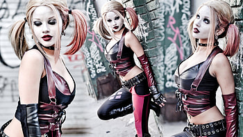 Harley, batman, closplay, model, dc HD wallpaper
