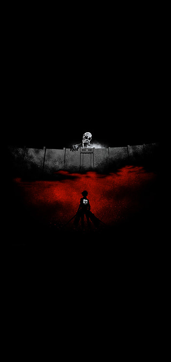 Attack On Titan Dark, Minimalist Attack On Titan HD phone wallpaper