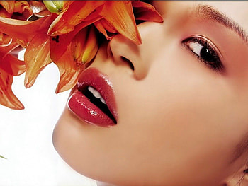 A Delicate Touch, face, Model, flower, A touch HD wallpaper