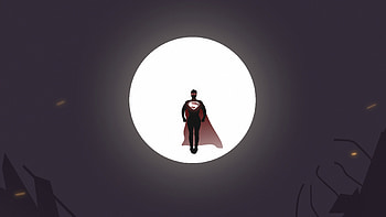 Superman, moon, knight, minimal HD wallpaper