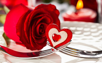 Still Life, rose, heart, fork, red HD wallpaper