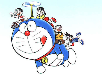 flying doraemon, cartoons, doraemon HD wallpaper