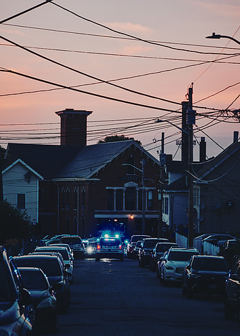 Auto, City, Lights, Miscellanea, Miscellaneous, Street, Police HD phone wallpaper