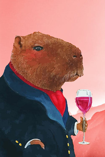 Capybra dril, wine_glass, whiskers, capybara, drill HD phone wallpaper