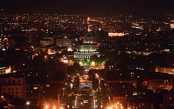 Armenia travels, Yerevan at night, Magical charm, Nighttime beauty HD wallpaper