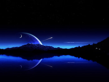 Night, Shore, Bank, Dark, Shine, Light, Planet HD wallpaper