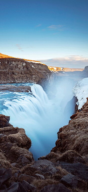 Gullfoss Waterfall, Iceland HD phone wallpaper