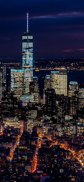 Manhattan Skyline at Night, NYC , Stunning night view, Estados Unidos vibes HD phone wallpaper
