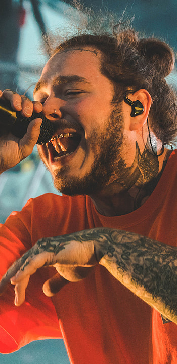 Post Malone, Live performances, Samsung , Mesmerizing shots HD phone wallpaper