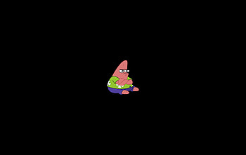 Patrick Star, patrick-star, cartoons, dark, black, oled, artist, artwork, digital-art HD wallpaper