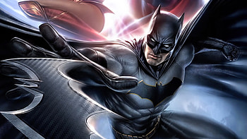 Batman Through Bat Signal, batman, superheroes, artist, artwork, digital-art, deviantart HD wallpaper