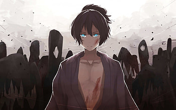 Noragami, Yato, Blue Eyes, Scars, God HD wallpaper
