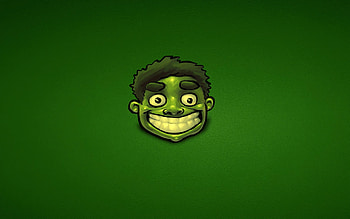 Hulk, , minimal, superheroes, Marvel Comics, green backgrounds, Hulk , Hulk minimalism, Cartoon Hulk HD wallpaper