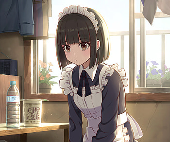 Elegant Anime Maid Girl : Serene Morning Glow, maid, Anime, girl, anime girl HD wallpaper
