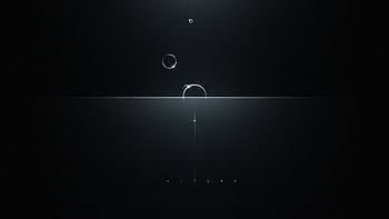 Preview minimalism, circles, reflections, light, dark, intuition HD wallpaper