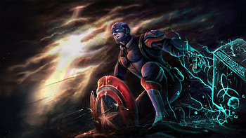 Captain America Skies Of Justice, captain-america, superheroes, artwork, digital-art, art, deviantart HD wallpaper