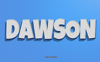 Dawson, blue lines background, with names, Dawson name, male names, Dawson greeting card, line art, with Dawson name HD wallpaper