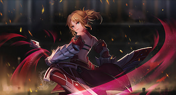 Saber Of Red Fate Grand Order, fate-grand-order, anime-girl, anime, artwork, artist, digital-art HD wallpaper