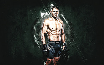 Kazula Vargas, UFC, Mexican fighter, blue stone background, Ultimate Fighting Championship, Rodrigo Vargas, Kazula HD wallpaper