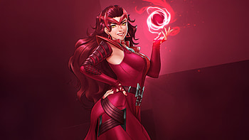 Scarlet Witch Insane And Iconic, scarlet-witch, superheroes, artwork, art, digital-art, pixiv HD wallpaper