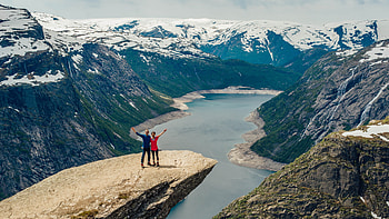 Hiking Trolltunga experience, Long walk to beauty, Coffee abroad adventure, Norwegian charm HD wallpaper