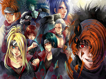 Akatsuki Painting, kisame, zetsu, tobi, hidan, konan, itachi, kakazu, sasori, deidara, pein HD wallpaper
