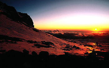 Mountain, other, nature, sunset HD wallpaper