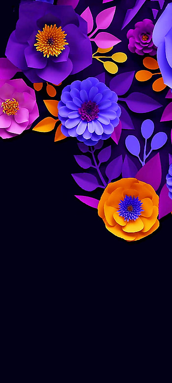 3d Flowers, colorful HD phone wallpaper