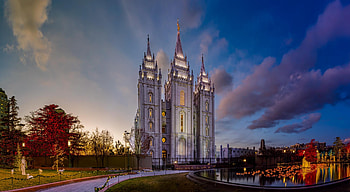 Salt Lake Temple, Salt Lake City, Temple , Christmas lights HD wallpaper