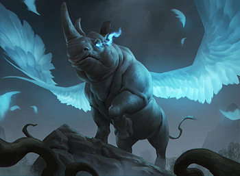 Magic the Gathering - Astral Windspan, rhino, man made, Magic: The Gathering HD wallpaper
