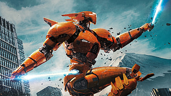 Pacific Rim 2, movie, giant yellow robot HD wallpaper