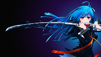 Kisara Tendou, Anime girl, Katana HD wallpaper