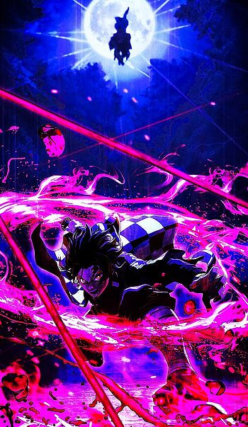 Tanjiro, sky, art, demon-slayer, anime HD phone wallpaper