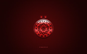Portland Thorns FC, American soccer club, NWSL, red logo, red carbon fiber background, football, Portland, USA, Portland Thorns FC logo HD wallpaper