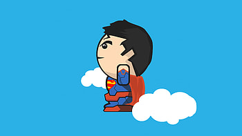 Superman Clouds Minimal , superman, superheroes, minimalism, minimalist, artist, artwork, digital-art, behance HD wallpaper