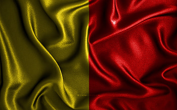 Pichincha flag, , silk wavy flags, ecuadorian provinces, Day of Pichincha, fabric flags, Flag of Pichincha, 3D art, Pichincha, Provinces of Ecuador, Pichincha 3D flag, Ecuador HD wallpaper