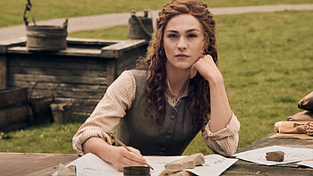 Sam Heughan Caitriona Balfe Sophie Skelton Tobias Menzies Outlander HD wallpaper